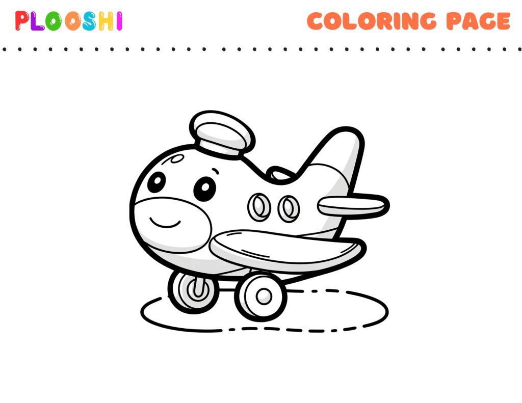 Free Airplane Coloring Page