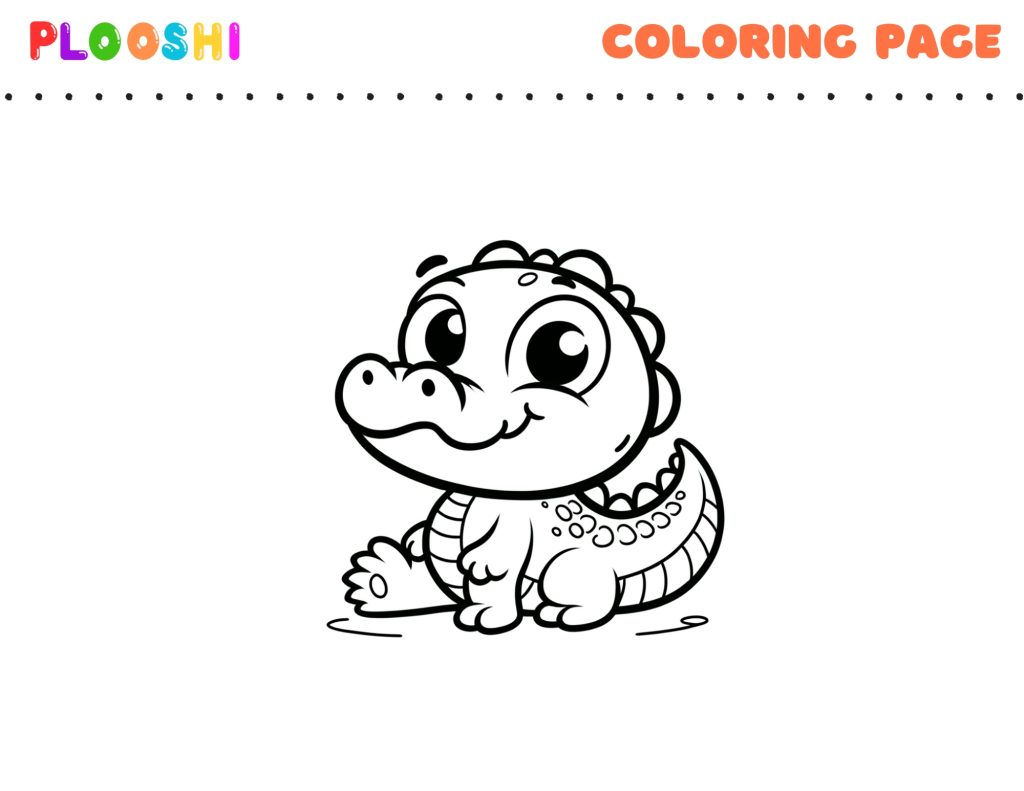Free Alligator Coloring Page