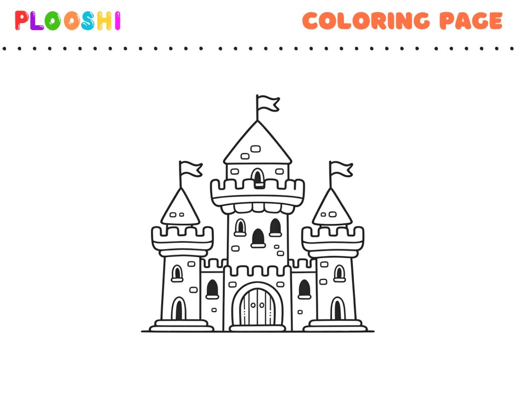 Free Castle Coloring Page