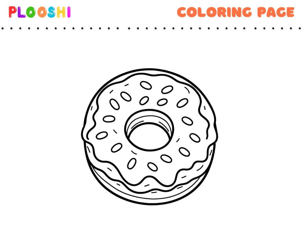 Free Donut Coloring Page Printable