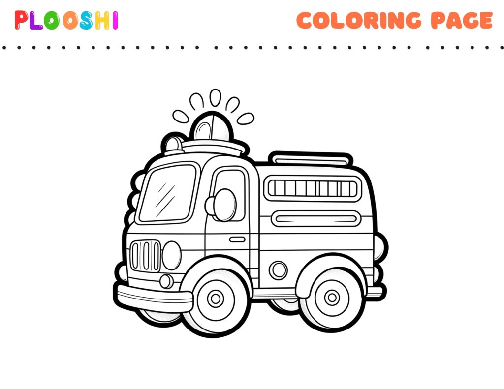 Free Fire Truck Coloring Page Printable
