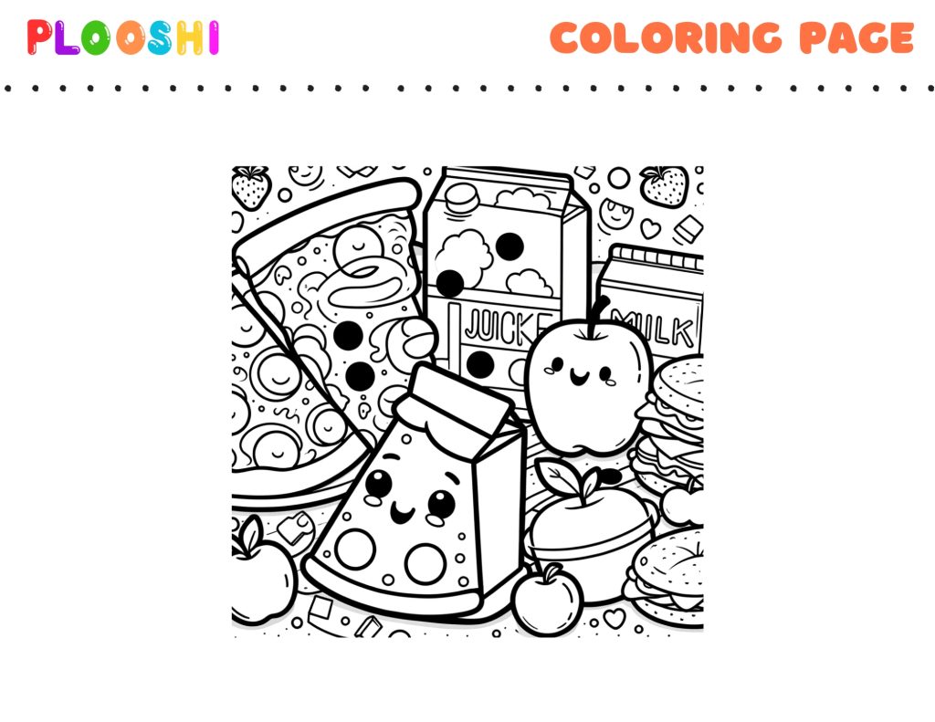 Free Food Coloring Page