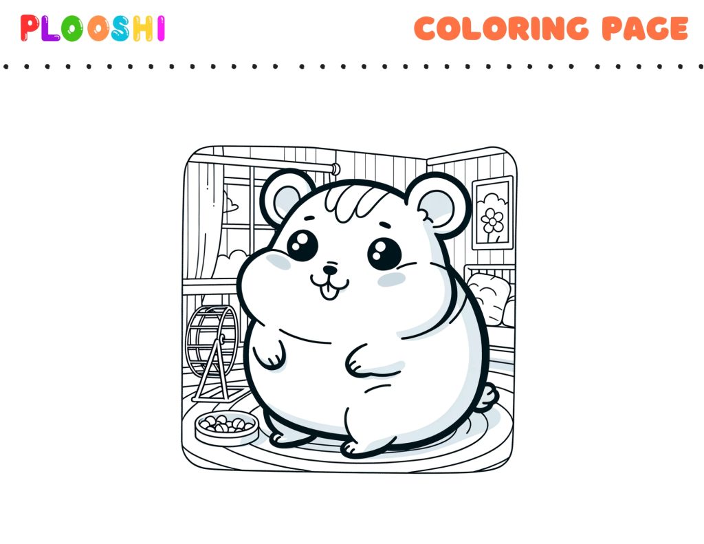 Free Hamster Coloring Page