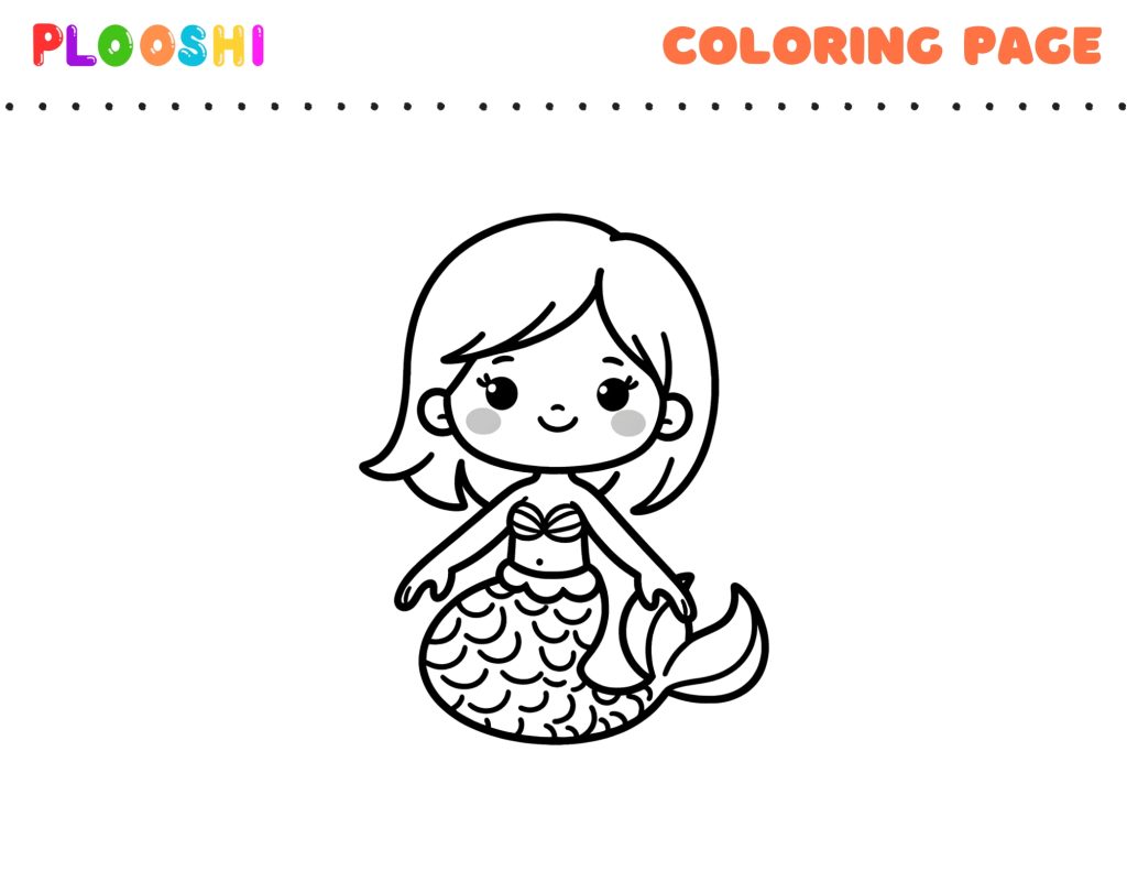 Free Mermaid Coloring Page