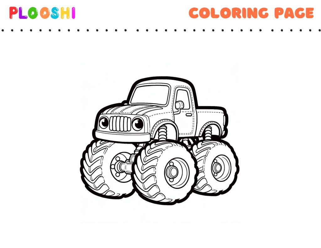 Free Monster Truck Coloring Page