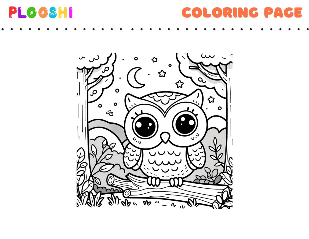 Free Owl Coloring Page