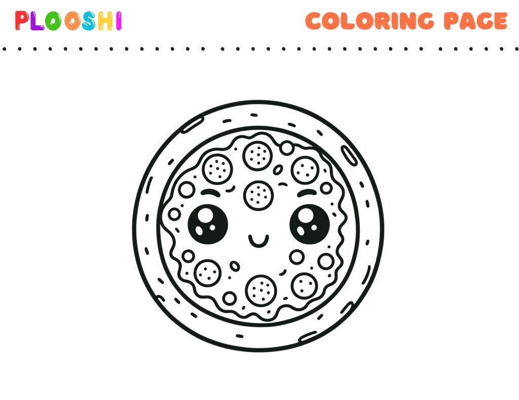 Free Pizza Coloring Page