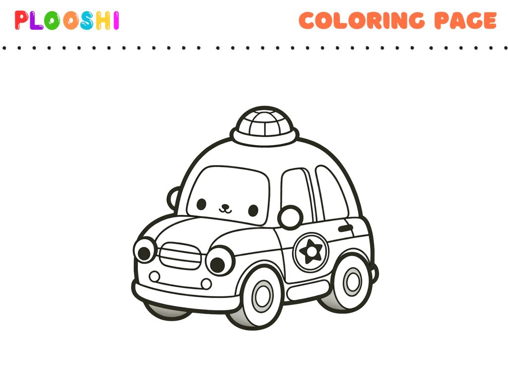 Free Police Car Coloring Page