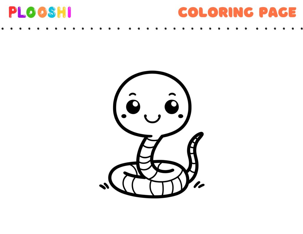 Free Snake Coloring Page Printable
