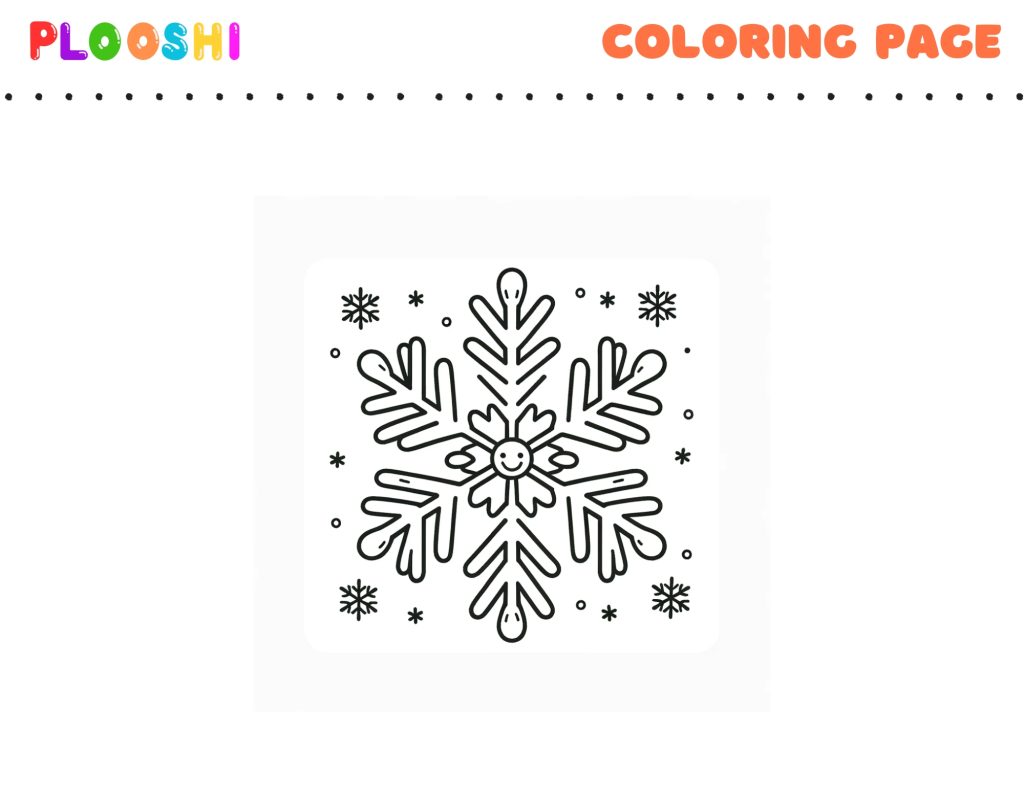 Free Snowflake Coloring Page