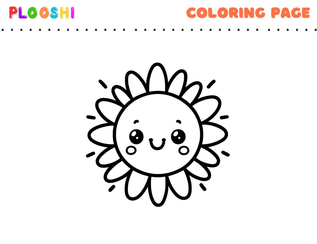 Free Sun Coloring Page