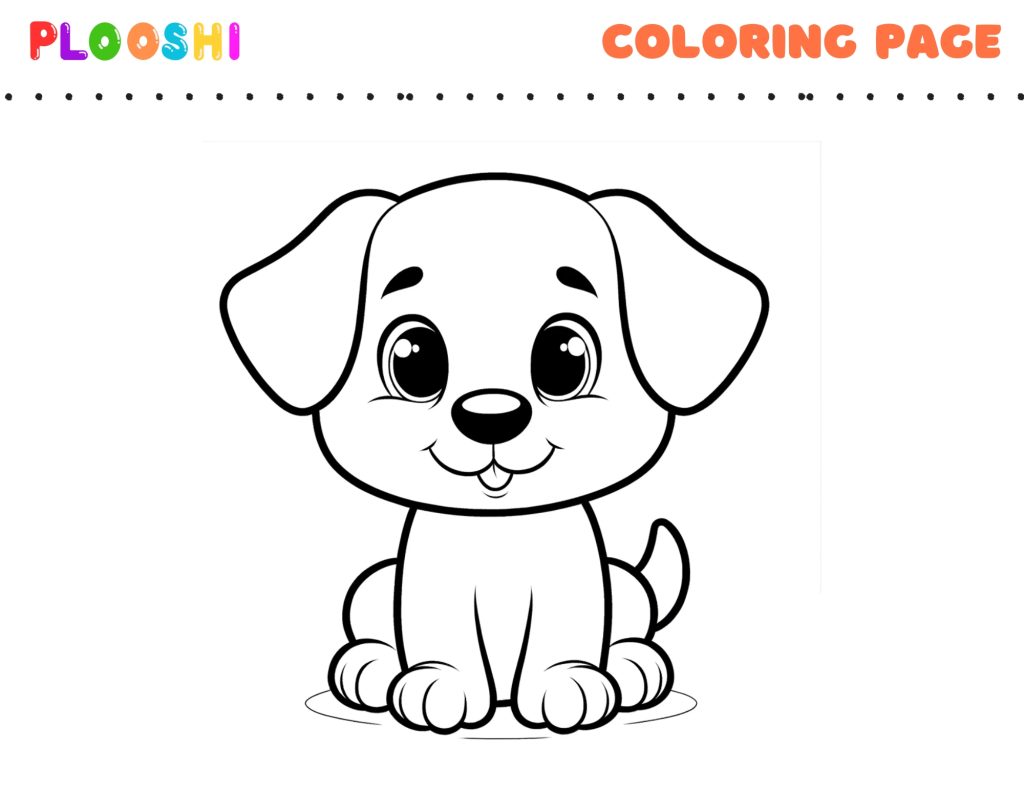 Puppy Coloring Page Printable