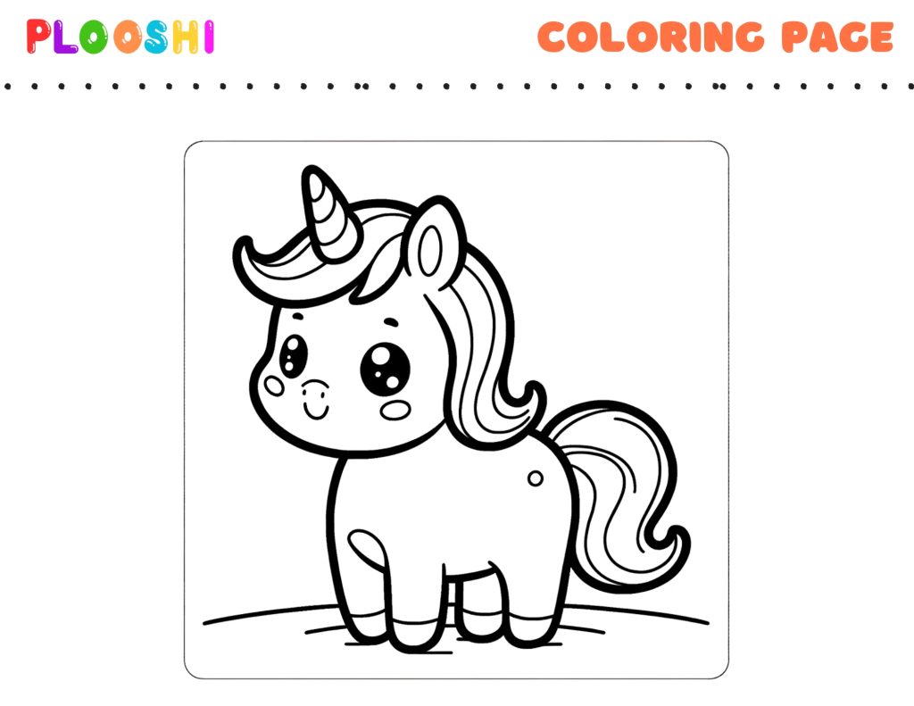 Unicorn Coloring Page Printable